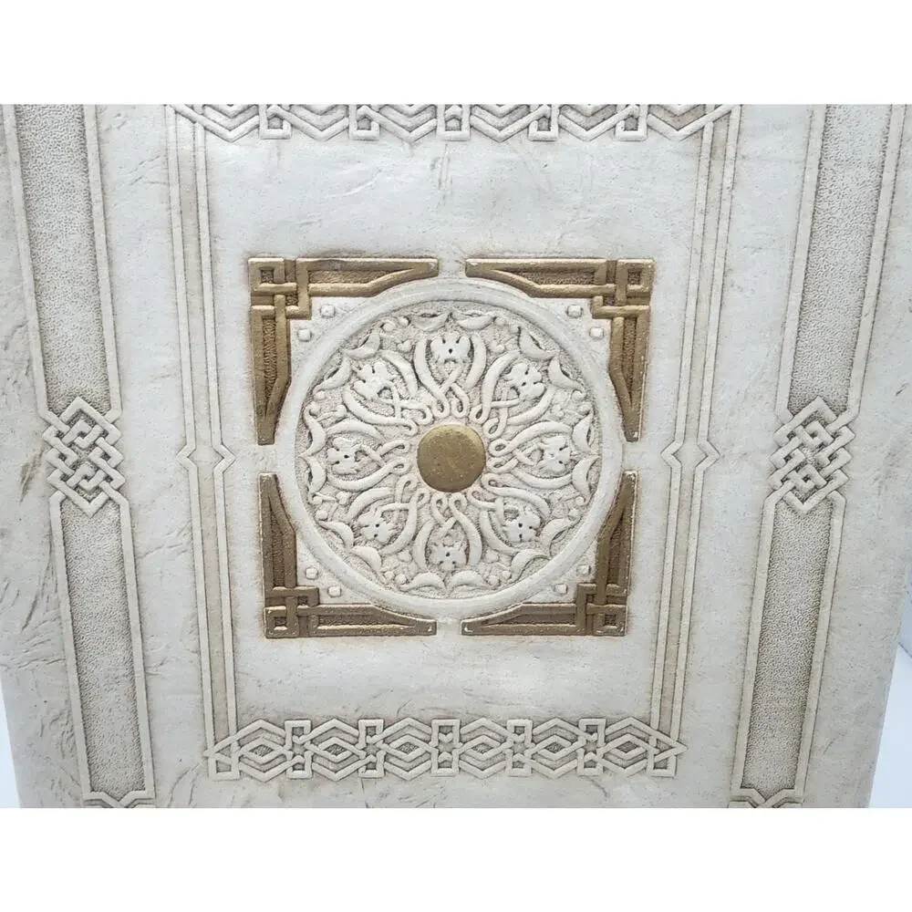 Vintage Faux Book Box Ornate Embossed Lid Photo Keepsake Decor Decorative Box